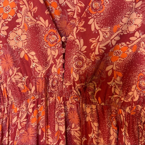 Free People Boho Floral Button Front Mini Dress - Picture 4 of 7